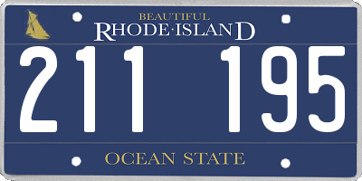 RI license plate 211195