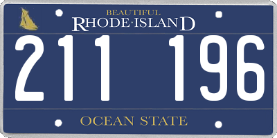 RI license plate 211196