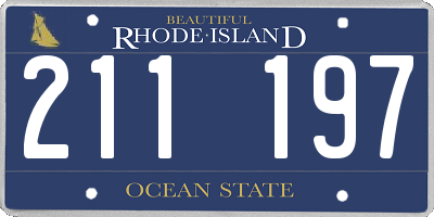 RI license plate 211197