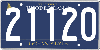 RI license plate 21120