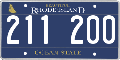 RI license plate 211200