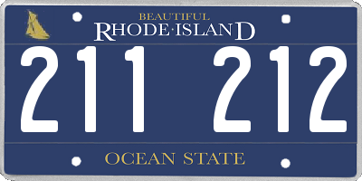 RI license plate 211212