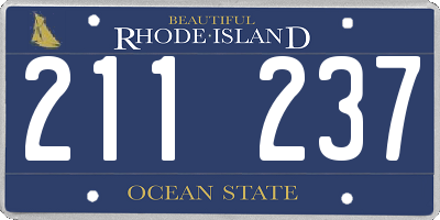 RI license plate 211237