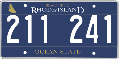 RI license plate 211241