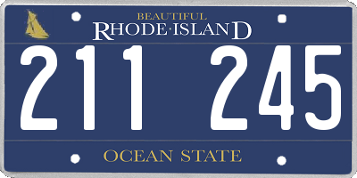 RI license plate 211245