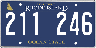 RI license plate 211246