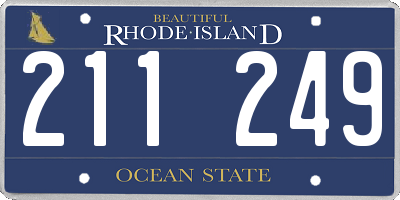 RI license plate 211249