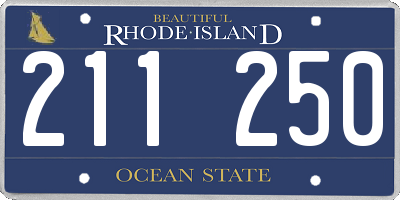 RI license plate 211250