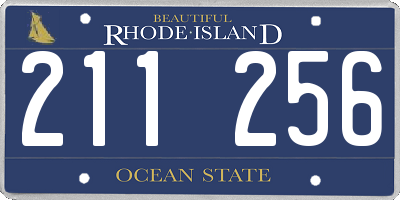 RI license plate 211256