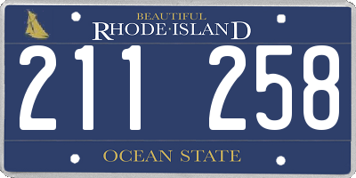 RI license plate 211258