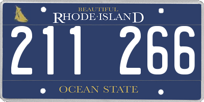 RI license plate 211266