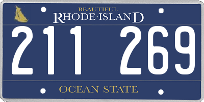 RI license plate 211269