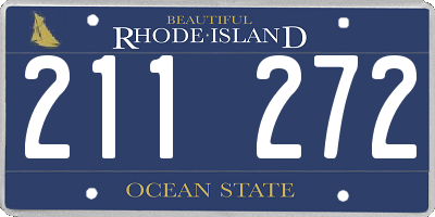 RI license plate 211272