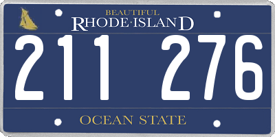 RI license plate 211276