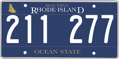 RI license plate 211277