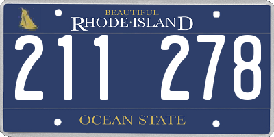 RI license plate 211278