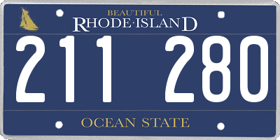 RI license plate 211280