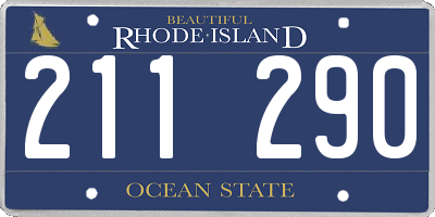 RI license plate 211290