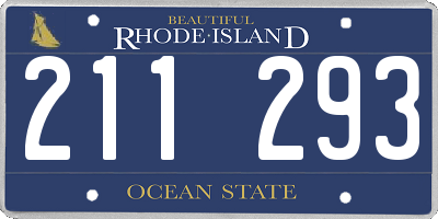 RI license plate 211293