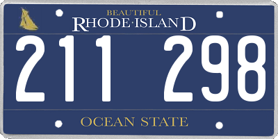 RI license plate 211298