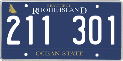 RI license plate 211301