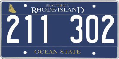 RI license plate 211302