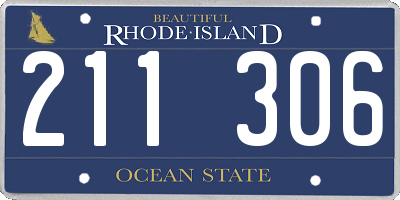 RI license plate 211306