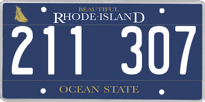 RI license plate 211307