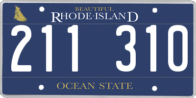 RI license plate 211310