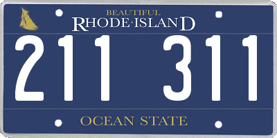RI license plate 211311