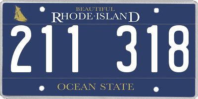 RI license plate 211318