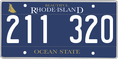 RI license plate 211320