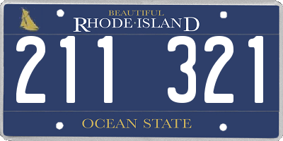 RI license plate 211321