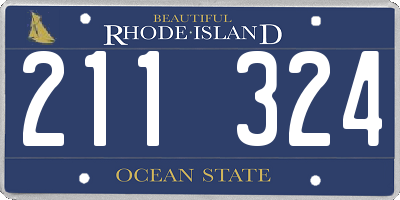 RI license plate 211324