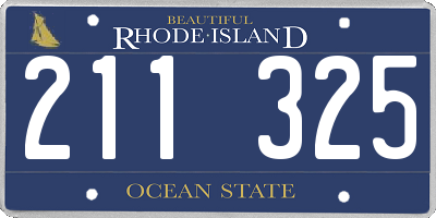 RI license plate 211325