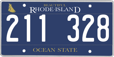 RI license plate 211328
