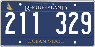 RI license plate 211329