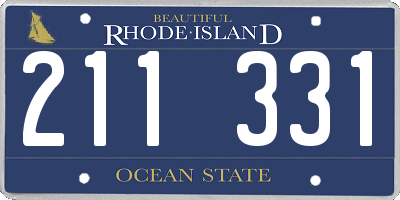 RI license plate 211331