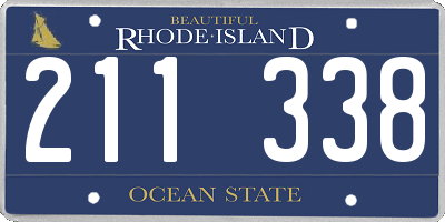 RI license plate 211338