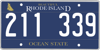 RI license plate 211339