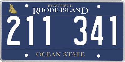 RI license plate 211341