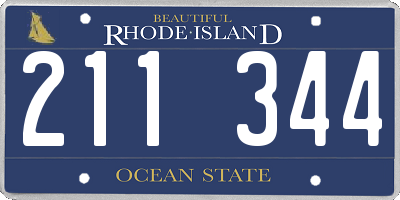 RI license plate 211344