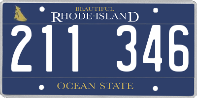 RI license plate 211346