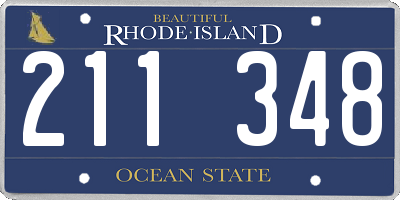 RI license plate 211348