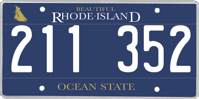 RI license plate 211352