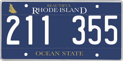 RI license plate 211355