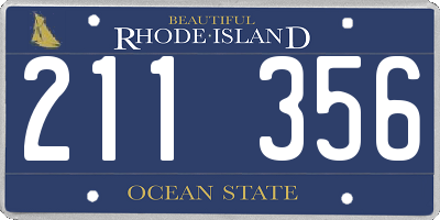 RI license plate 211356