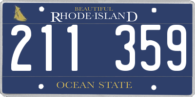 RI license plate 211359