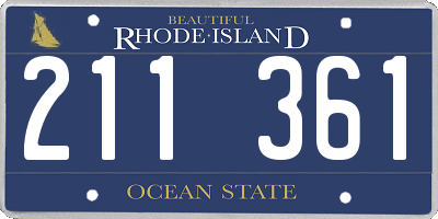RI license plate 211361
