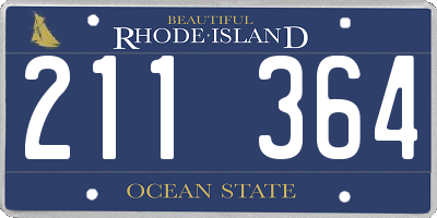 RI license plate 211364